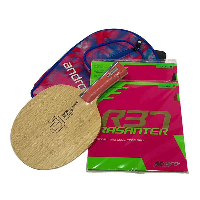 Andro Timber 5 ALL / S W/ Case & Rasanter R37 – Go Table Tennis